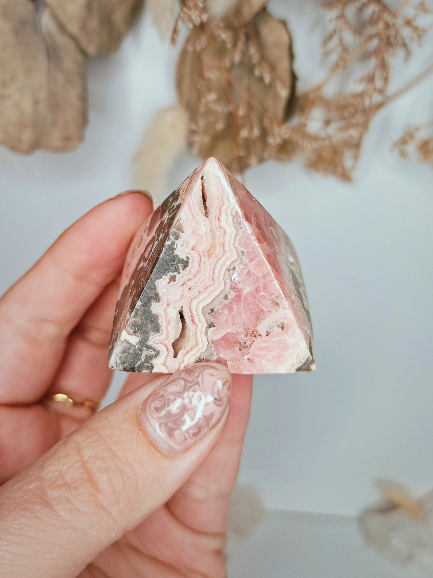 Banded Rhodochrosite Pyramid