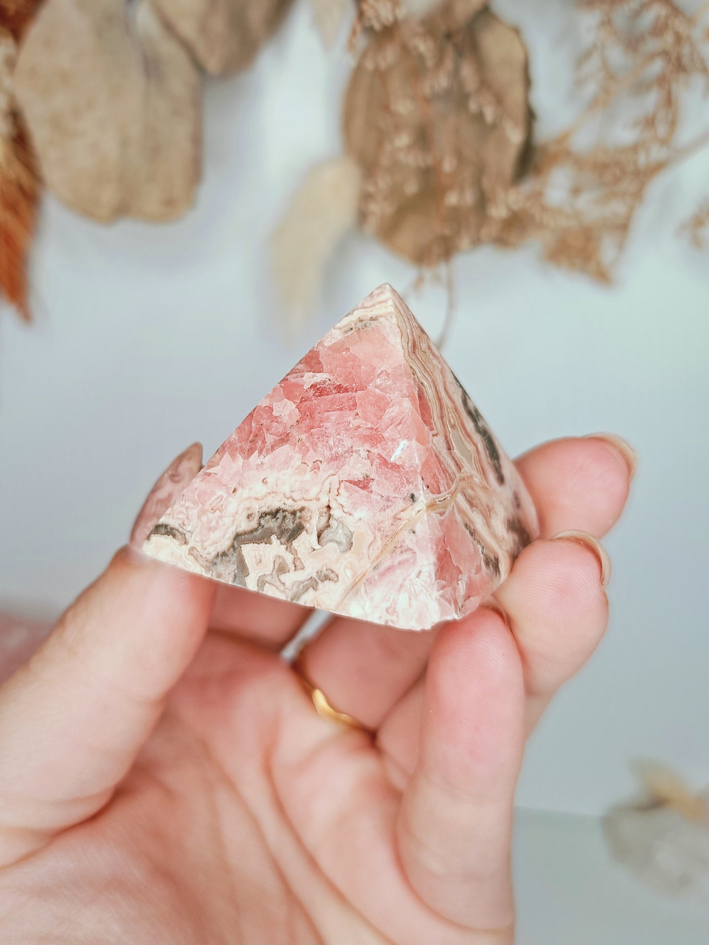 Banded Rhodochrosite Pyramid