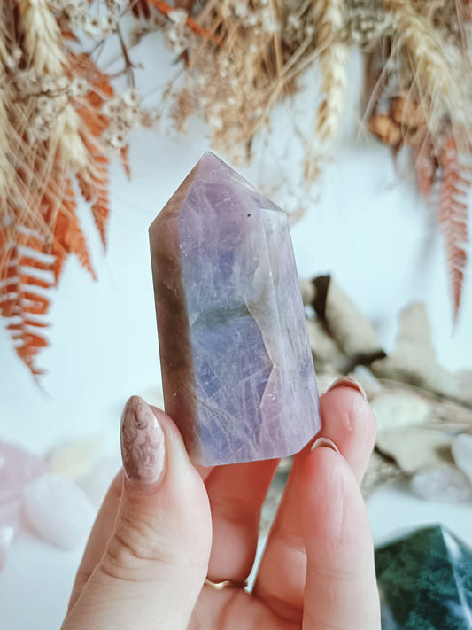 Lavender/Purple Rose Quartz Point