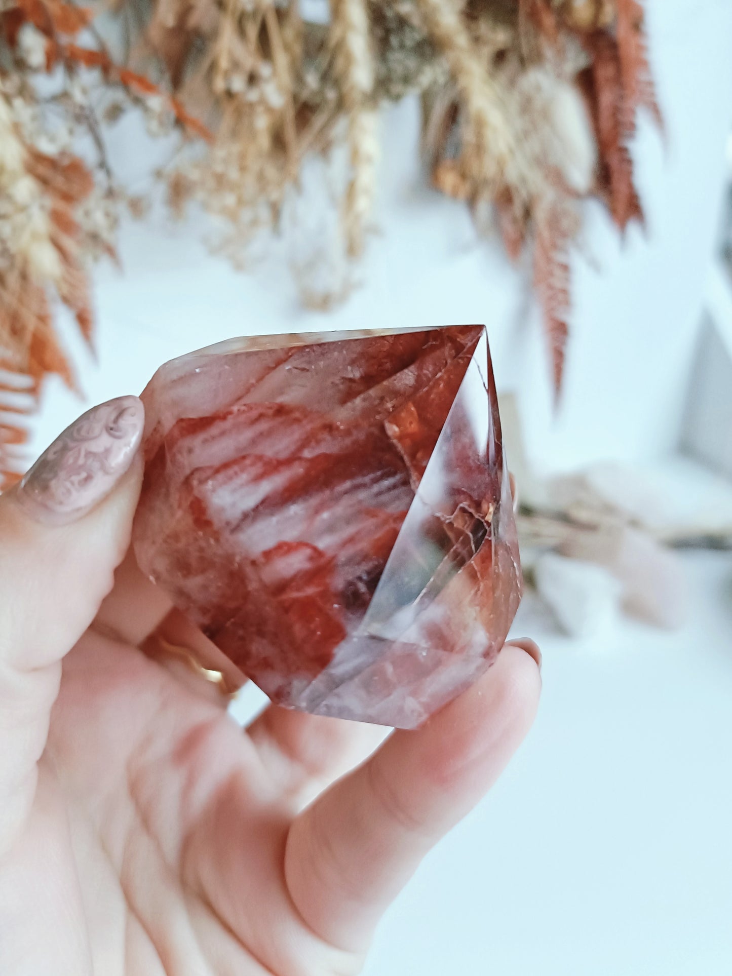 Fire Quartz Diamond Point (A)