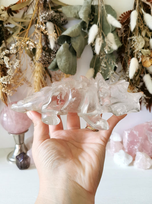 Clear Quartz Triceratops